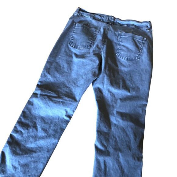 Grunge Hippie Pants, 12 Petite: Upcycled Gray Tattered Patchwork Grunge Jeans - Picture 3 of 7